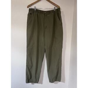 Outer Rim Men XL Cargo Pants Olive Green Lined Baggy Loose Bungie Outdoors Nylon